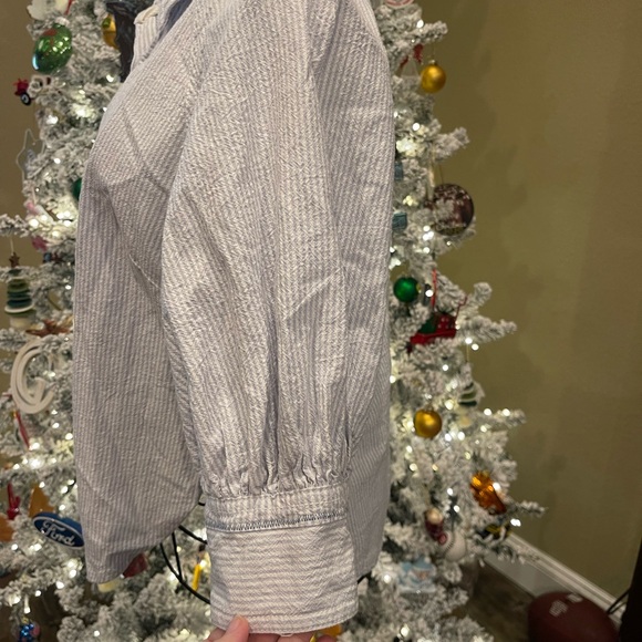 We The Free Blue and White Striped Shirt - Picture 3 of 6